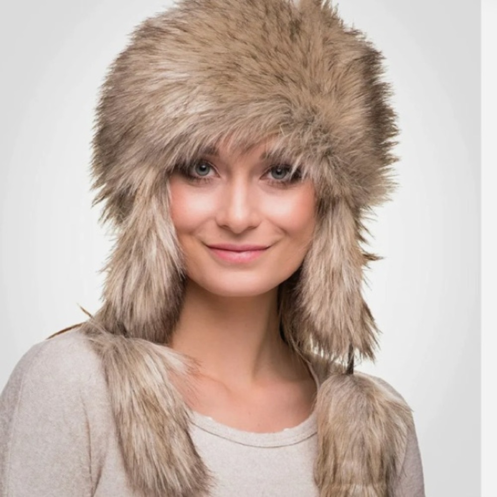 Futrzane Faux Fur Trapper Hat for Women - Fun, Warm & Different Russian Fur Hat